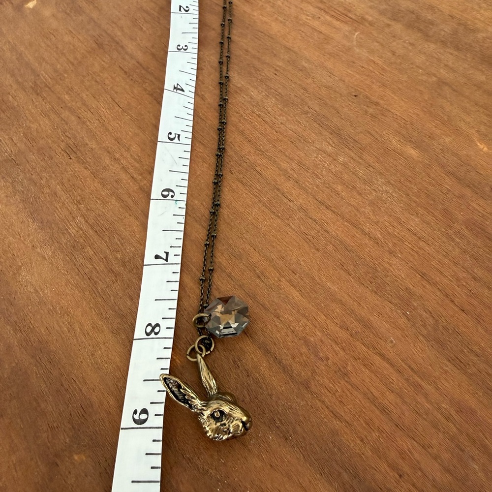 Gold Rabbit Pendant Necklace - Picture 3 of 3